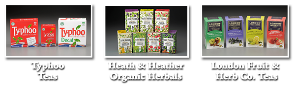 Order Typhoo, Heath & Heather, and London Fruit & Herb Company Teas